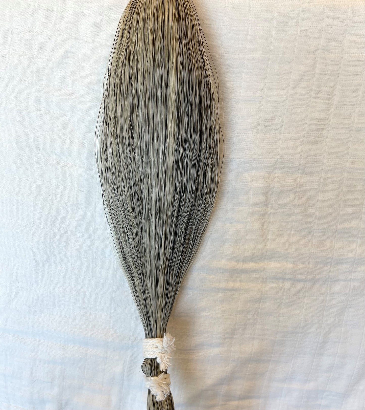 Light Gray (w/ Cream White) Horse Tail Hair