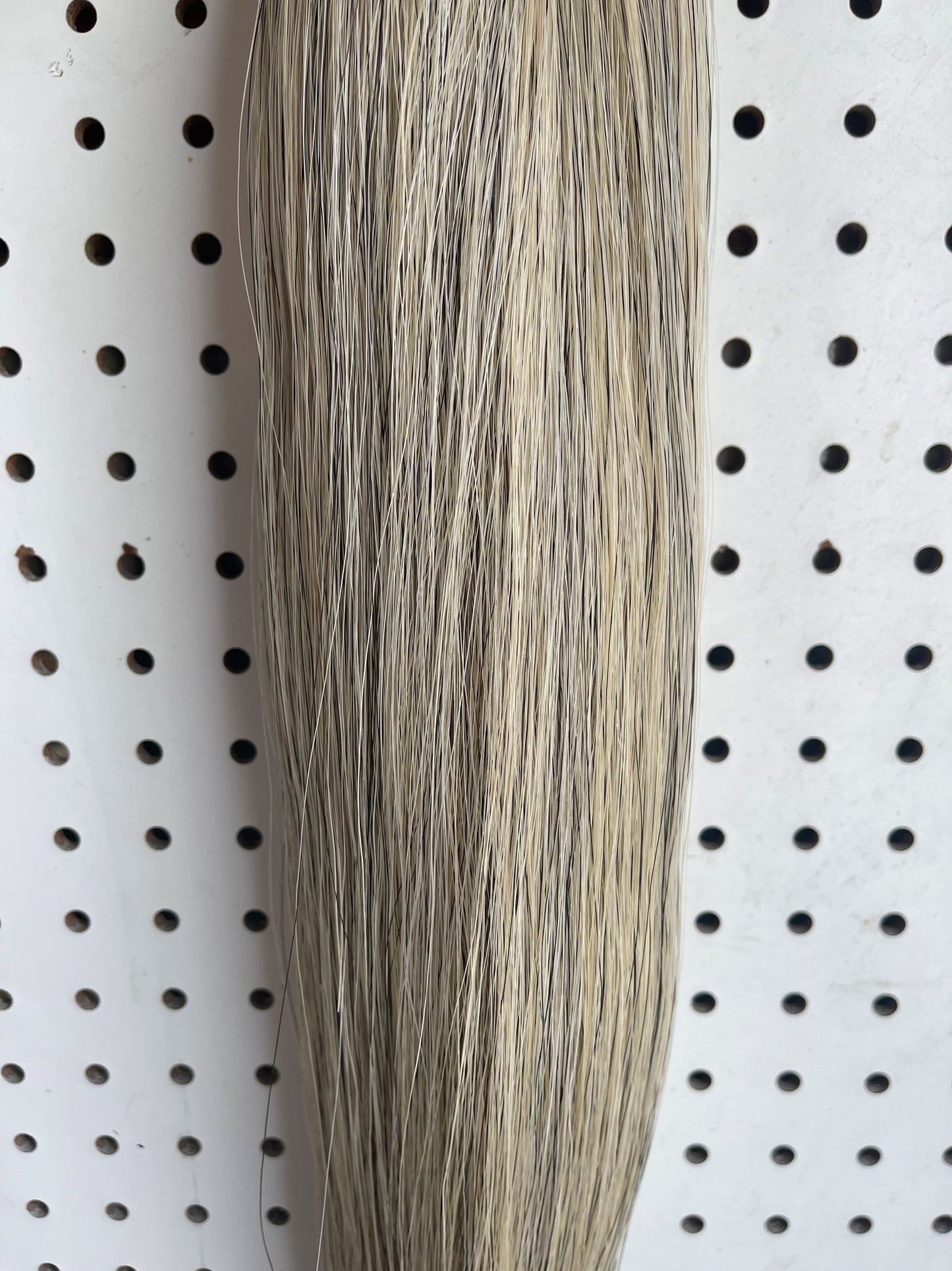Extra Light Gray (w/ Golden White) Horse Tail Hair