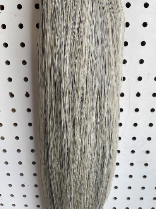 Light Gray (w/ Cream White) Horse Tail Hair